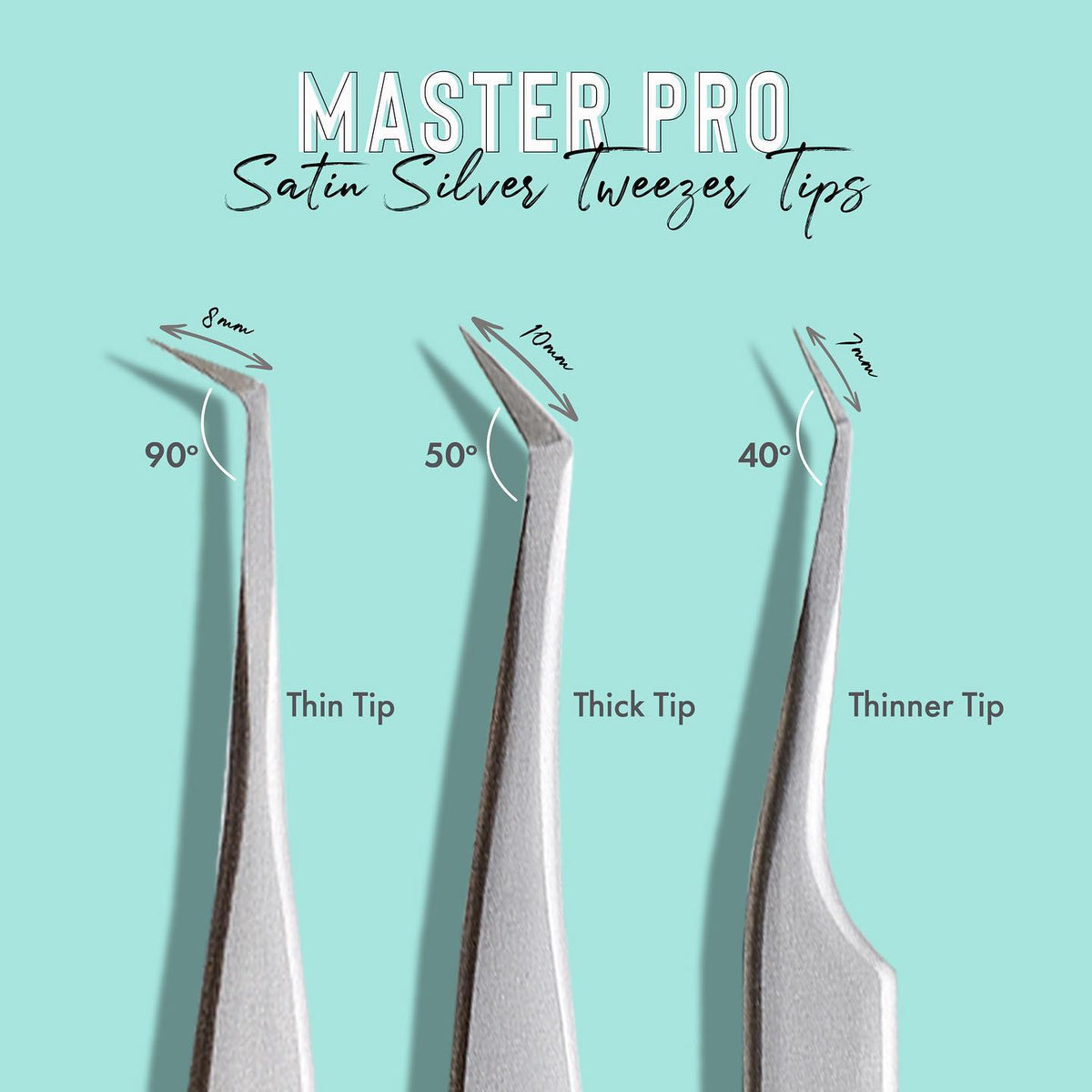 Pince Satin Silver 90 degrés